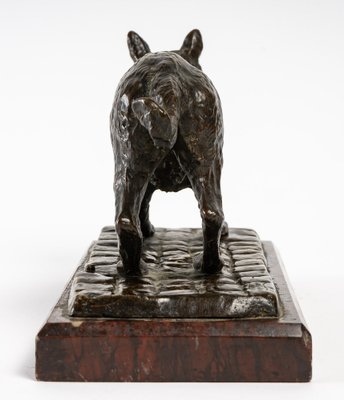 E. Vrillard, Sheepdog Wants to Play, 1800s, Bronze Sculpture-UQL-1334811