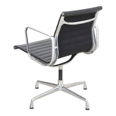 EA-108 Chair with Black Leather and an Aluminium Frame by Charles Eames for Vitra-MTD-1400510