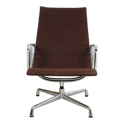 EA-122 Chair in Brown Hopsak Fabric and Chrome by Charles Eames for Vitra, 1990s-MTD-1400554