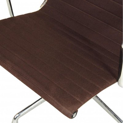 EA-122 Chair in Brown Hopsak Fabric and Chrome by Charles Eames for Vitra, 1990s-MTD-1400554