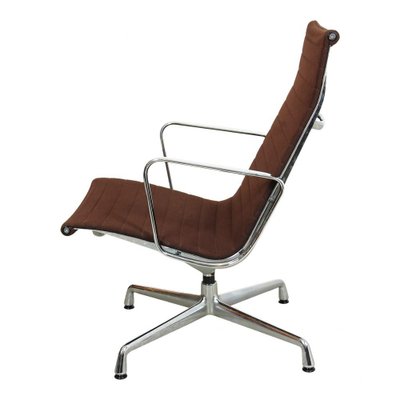 EA-122 Chair in Brown Hopsak Fabric and Chrome by Charles Eames for Vitra, 1990s-MTD-1400554