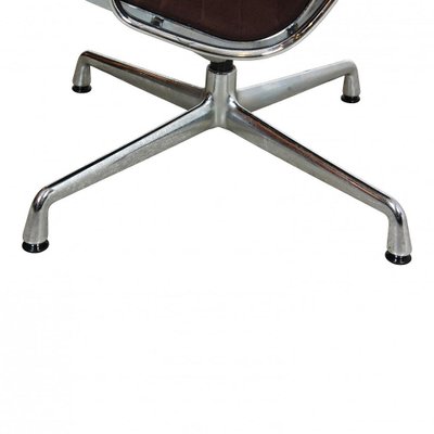 EA-122 Chair in Brown Hopsak Fabric and Chrome by Charles Eames for Vitra, 1990s-MTD-1400554