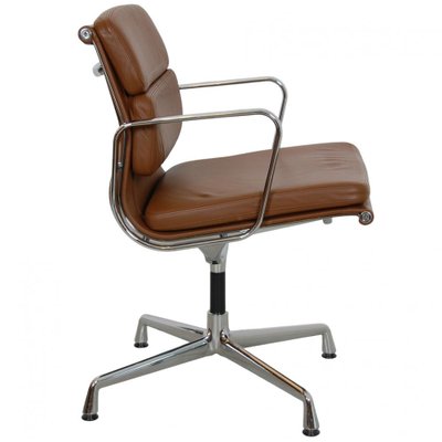 Ea-208 Chair in Brown Leather by Charles Eames-MTD-1736672