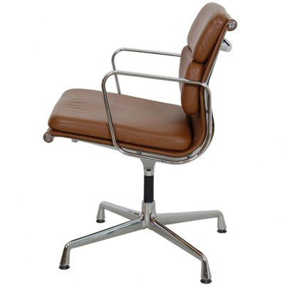 Ea-208 Chair in Brown Leather by Charles Eames-MTD-1736672