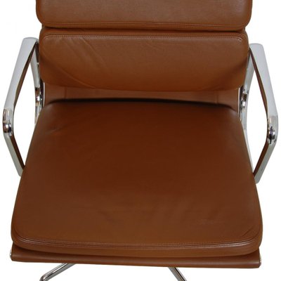 Ea-208 Chair in Brown Leather by Charles Eames-MTD-1736672