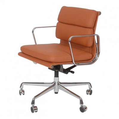 Ea-217 Office Chair in Cognac Leather by Charles Eames for Vitra-MTD-1401637