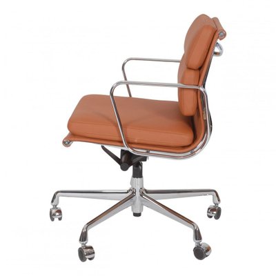 Ea-217 Office Chair in Cognac Leather by Charles Eames for Vitra-MTD-1401637