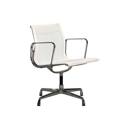 EA108 Aluminum Dining Chair in White Netweave Mesh by Charles & Ray Eames for Vitra, 2013-JK-1822987