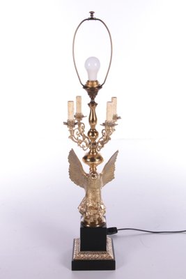 Eagle Guilded Table Lamps by Jacques Charles for Maison Charles, Set of 3-EZZ-1250335