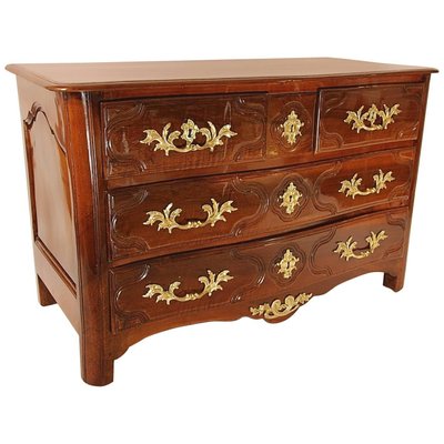 Early-18th Century French Regency Walnut & Gilt Bronze Commode-KMT-726886