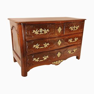 Early-18th Century French Regency Walnut & Gilt Bronze Commode-KMT-726886