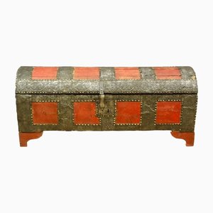 Early 18th Century Hammered Iron & Fir Chest-BCR-1315124