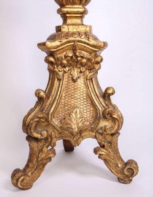 Early-18th Century Italian Giltwood Torchère or Floor Lamp, 1720-MBH-1032392