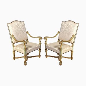 Early 18th-Century Italian Painted Armchairs, Set of 2-MBH-1031627