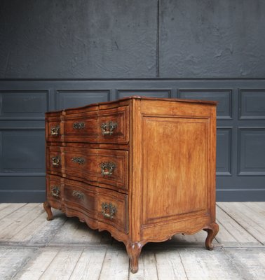 Early 19th Century Curved Cherrywood Chest of Drawers-TAT-1766294