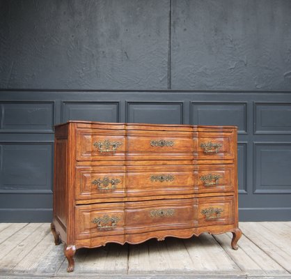 Early 19th Century Curved Cherrywood Chest of Drawers-TAT-1766294