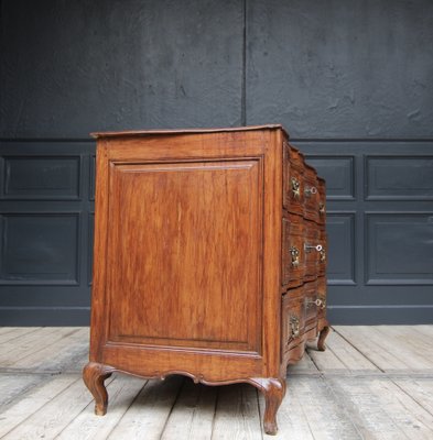 Early 19th Century Curved Cherrywood Chest of Drawers-TAT-1766294