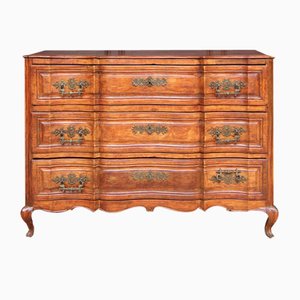 Early 19th Century Curved Cherrywood Chest of Drawers-TAT-1766294