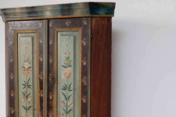 Early 19th Century Decorated Swedish Corner Cabinet-MJF-1333594