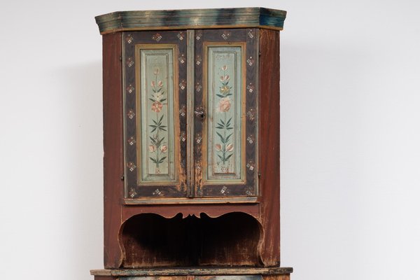 Early 19th Century Decorated Swedish Corner Cabinet-MJF-1333594