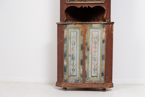 Early 19th Century Decorated Swedish Corner Cabinet-MJF-1333594