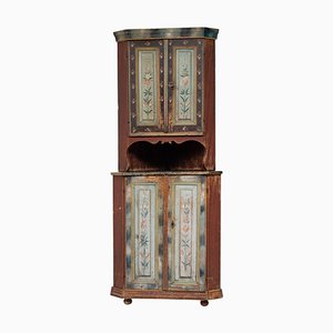 Early 19th Century Decorated Swedish Corner Cabinet-MJF-1333594