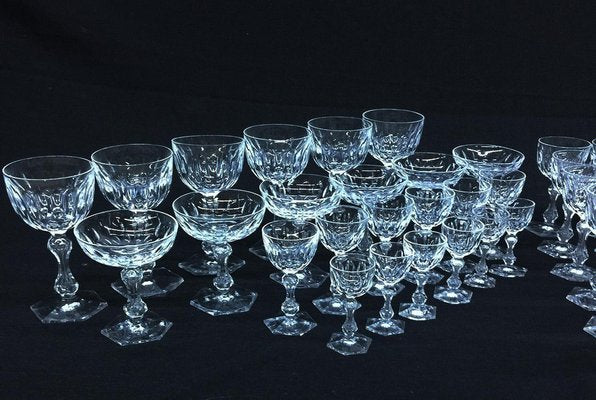 Early 19th Century English Crystal Cut Glasses, Set of 60-UCH-1224692