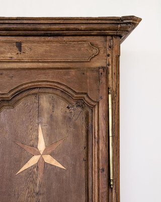 Early 19th Century French Louis Xv Style Armoire or Wardrobe with Star Shaped Inlays-YK-2036534