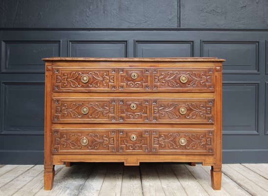 Early 19th Century Louis XVI Style Cherrywood Chest of Drawers-TAT-1766296