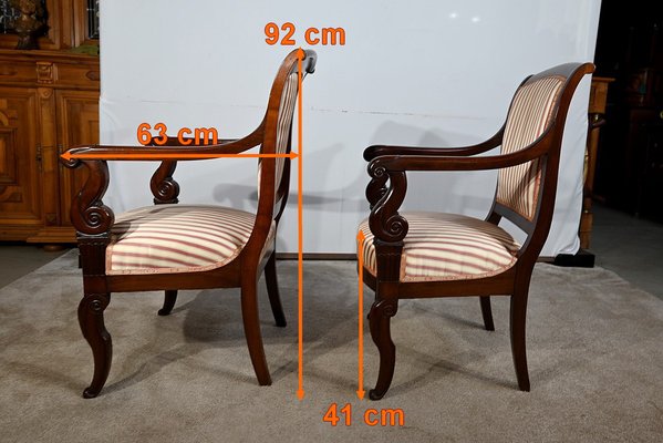 Early 19th Century Massive Cuba Mahogany Armchairs, Set of 2-RVK-1711121