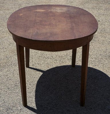 Early 19th Century Neoclassical Style Oval Side Table in Solid Cherry, Italy-RAQ-1306925