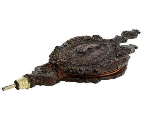 Early 19th Century Oak Bellows Richly Carved with a Mythological Scene-UCH-1224157