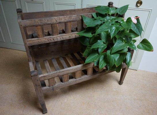 Early 19th Century Oak Garden or Porch Planter Stand-EA-1105690