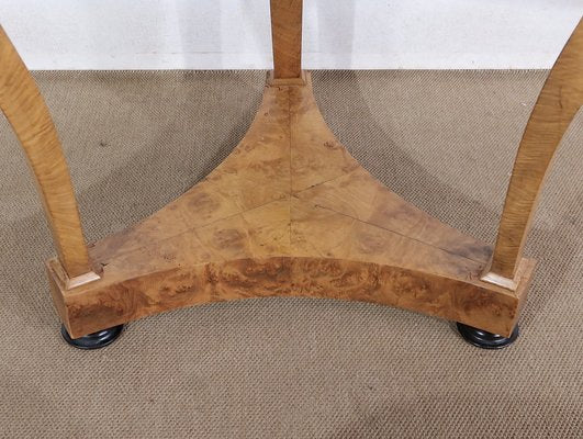 Early 19th Century Restoration Era Walnut Pedestal Table with Marble Top-RVK-1424518