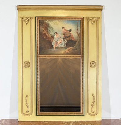 Early 19th Century Restoration Trumeau Mirror in Gilded Wood-RVK-1800209