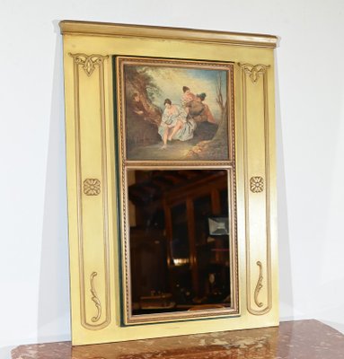 Early 19th Century Restoration Trumeau Mirror in Gilded Wood-RVK-1800209