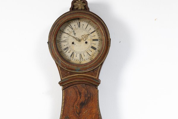 Early 19th Century Swedish Faux Paint Long Case Clock-MJF-1405850