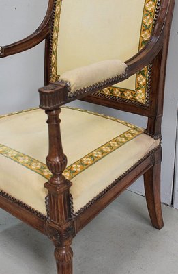 Early 19th Century Walnut Armchair in Louis XVI Style-RVK-1438405