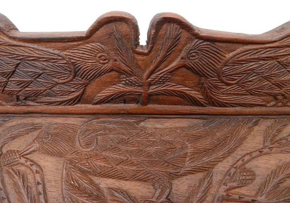 Early 20th Century Animal Carved Wood Tray Serving Platter, 1940s-ARU-2016831