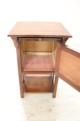 Early 20th Century Art Nouveau Inlaid Walnut Side Table-DCO-1449687