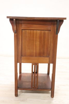 Early 20th Century Art Nouveau Inlaid Walnut Side Table-DCO-1449687