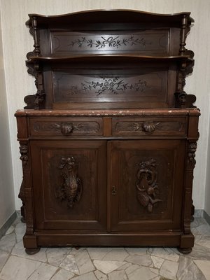 Early 20th century Art Nouveau Sideboard in Solid Walnut-OLY-1737136