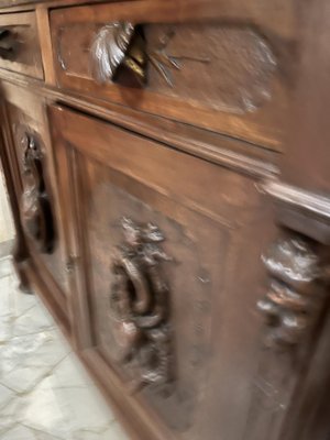 Early 20th century Art Nouveau Sideboard in Solid Walnut-OLY-1737136