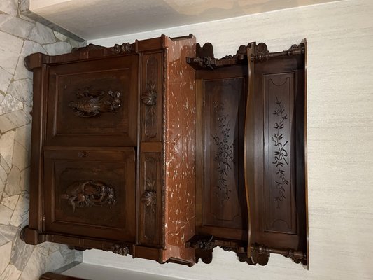 Early 20th century Art Nouveau Sideboard in Solid Walnut-OLY-1737136