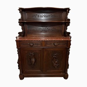 Early 20th century Art Nouveau Sideboard in Solid Walnut-OLY-1737136