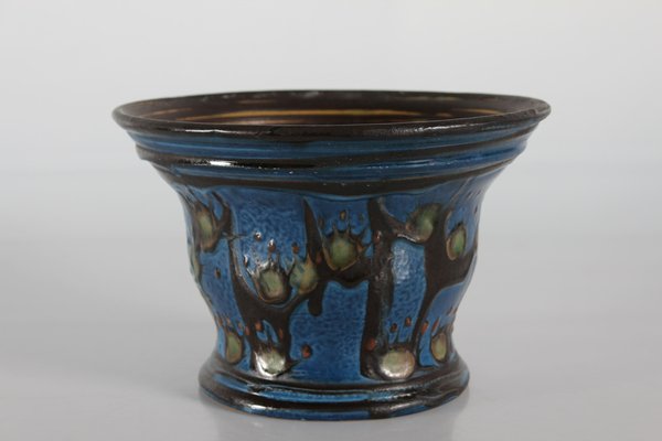 Early 20th Century Art Object Ceramic Flowerpot from Herman A. Kähler, Denmark, 1920s-QQ-1758347