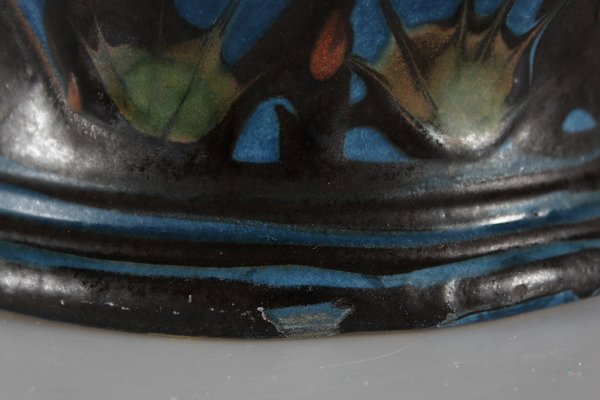 Early 20th Century Art Object Ceramic Flowerpot from Herman A. Kähler, Denmark, 1920s-QQ-1758347