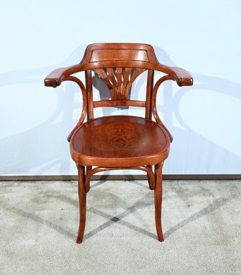 Early 20th Century Beech Desk Armchair from J&J Kohn, 1890s-RVK-1735217