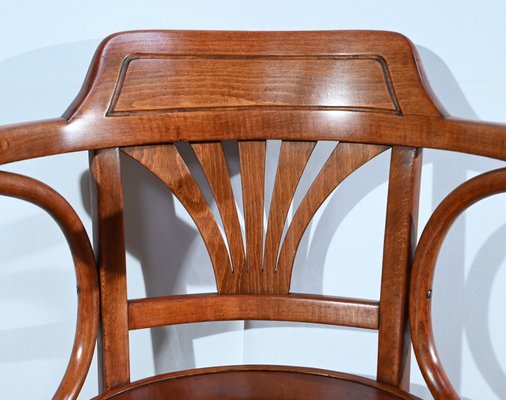 Early 20th Century Beech Desk Armchair from J&J Kohn, 1890s-RVK-1735217