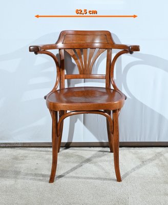 Early 20th Century Beech Desk Armchair from J&J Kohn, 1890s-RVK-1735217